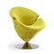 Manhattan Comfort Tulip Swivel Accent Chair in Green and Polished Chrome (Set of 2) 2-AC029-GR - alternate 4